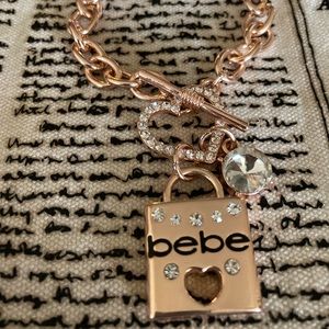 Bebe Rhinestone Charm Bracelet